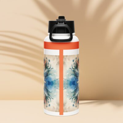 I am Strength Stainless steel water bottle with a straw lid - Image 4