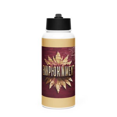 Empowerment  logo Stainless steel water bottle with a straw lid - Image 2