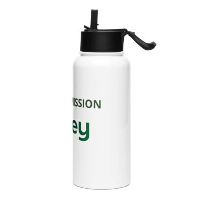 Self Permission is Key Stainless steel water bottle with a straw lid - Image 3