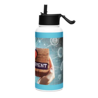 Empowerment Stainless steel water bottle with a straw lid - Image 3