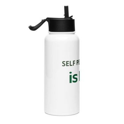 Self Permission is Key Stainless steel water bottle with a straw lid - Image 4