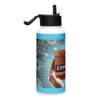 Empowerment Stainless steel water bottle with a straw lid - Image 4