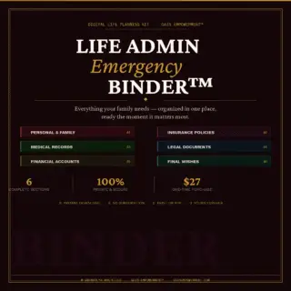 Life Admin Emergency Binder™